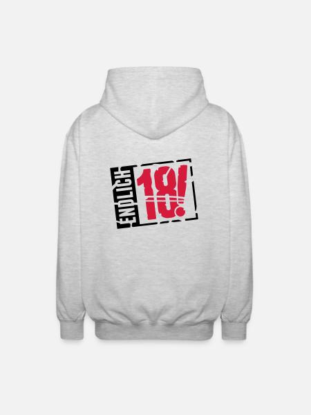 endlich_18_g2 - Unisex Hooded Jacket - light heather grey