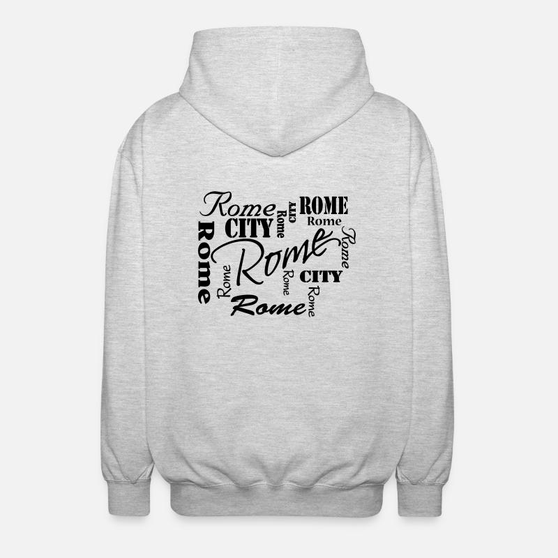 Rome - Unisex Kapuzenjacke - Hellgrau meliert