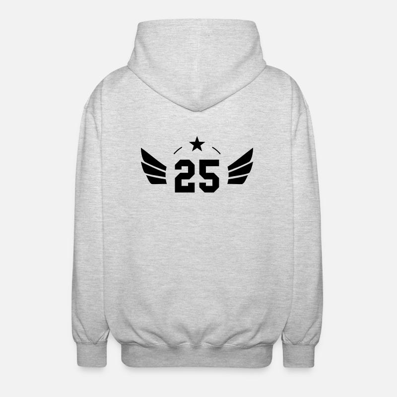 25 Ans - Veste à capuche unisexe - gris clair chiné