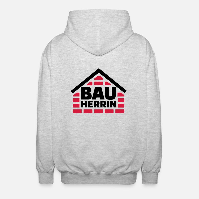 Bauherrin - Unisex Kapuzenjacke - Hellgrau meliert