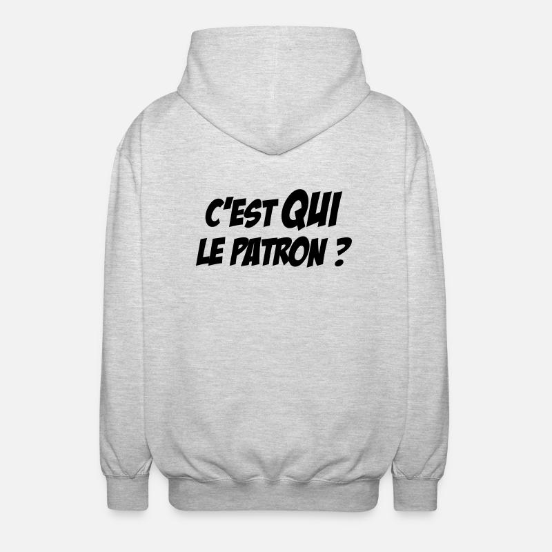 C'est QUI le Patron ? - Veste à capuche unisexe - gris clair chiné