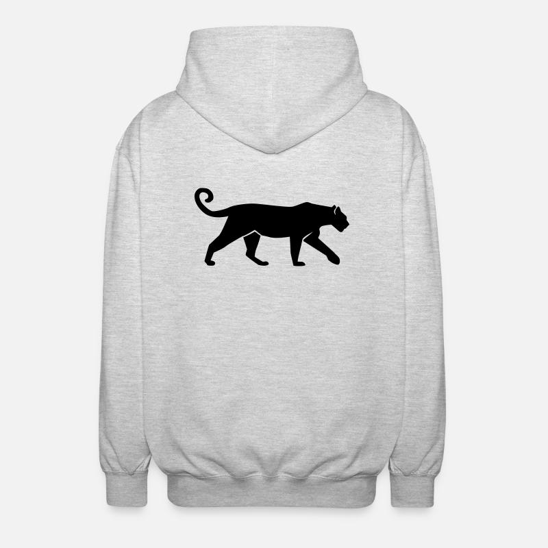 Leopard - Veste à capuche unisexe - gris clair chiné