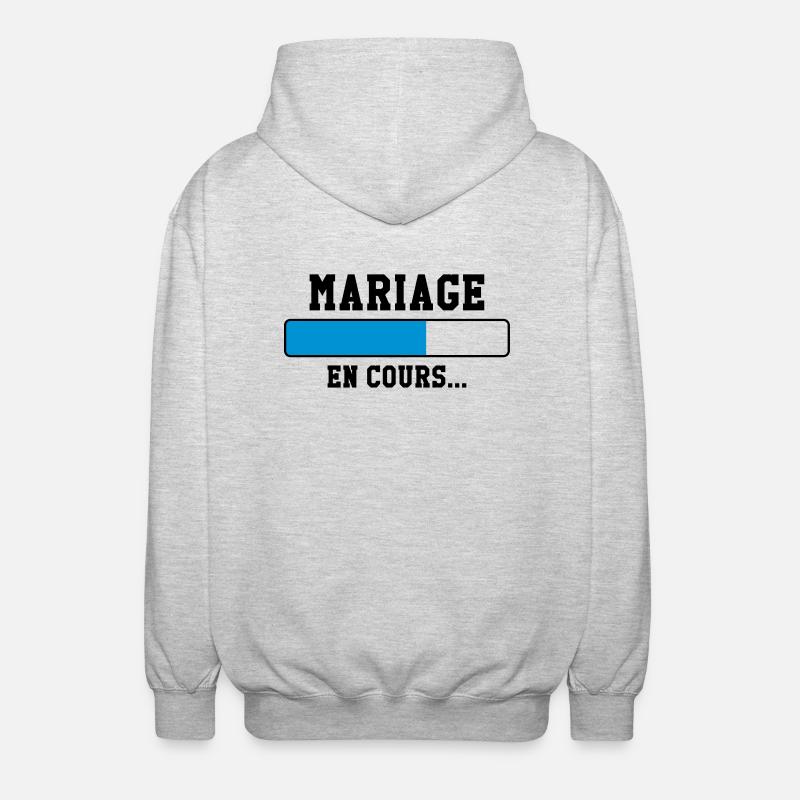 Mariage en cours ... - Veste à capuche unisexe - gris clair chiné
