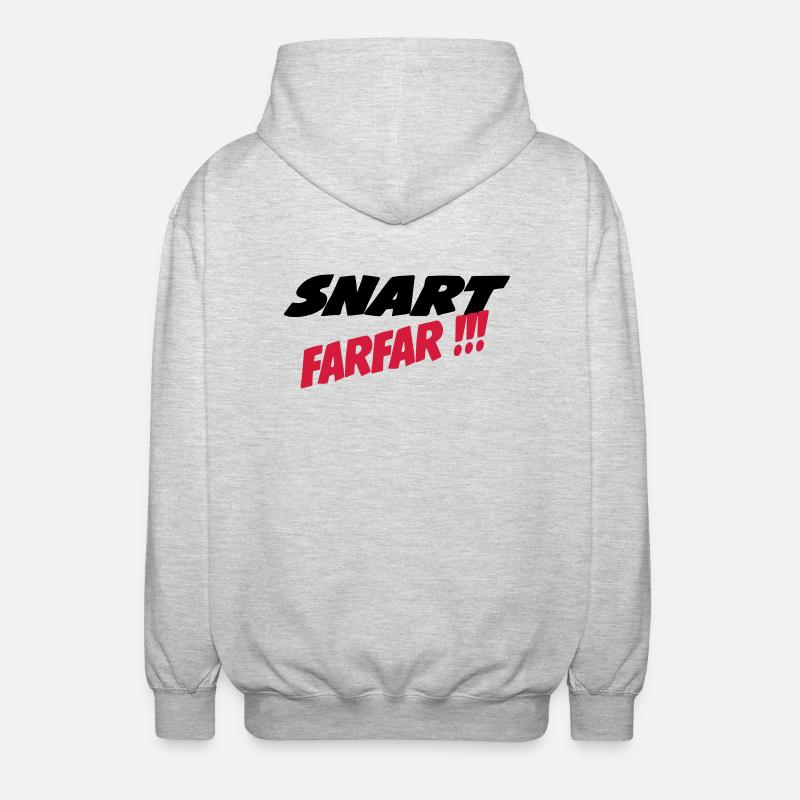 Snart farfar !!! - Unisex Kapuzenjacke - Hellgrau meliert