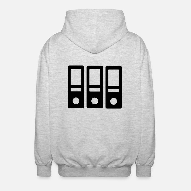 File folder - Unisex Hooded Jacket - light heather grey