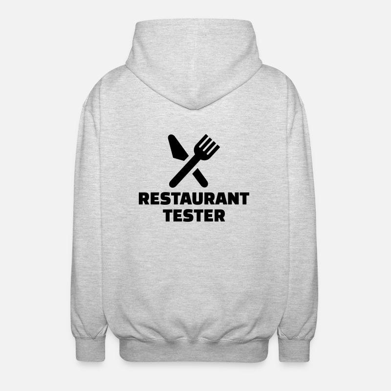 Restaurant tester - Veste à capuche unisexe - gris clair chiné