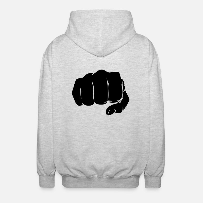 faust_01 - Veste à capuche unisexe - gris clair chiné