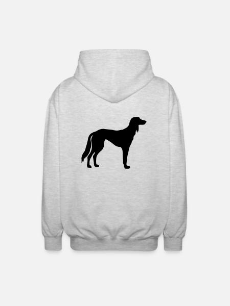 Saluki - Unisex Hooded Jacket - light heather grey