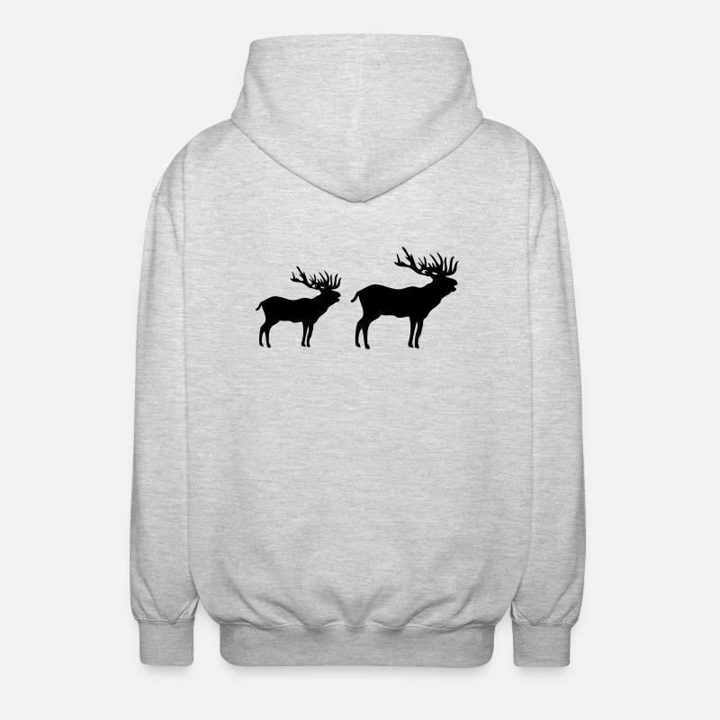 Silhouette de cerf - Veste à capuche unisexe - gris clair chiné