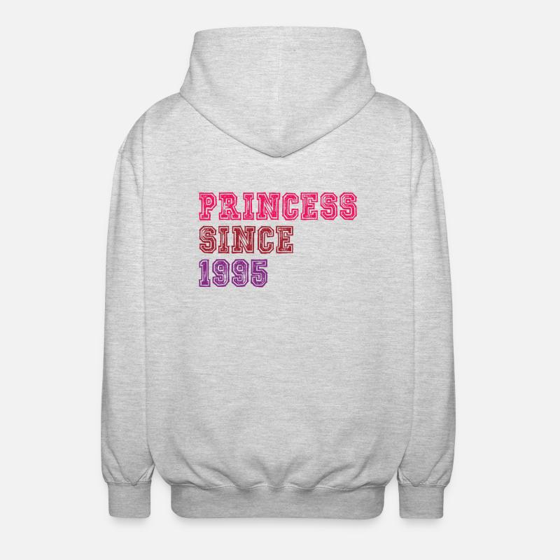 1995 Anniversaire Princesse - Veste à capuche unisexe - gris clair chiné