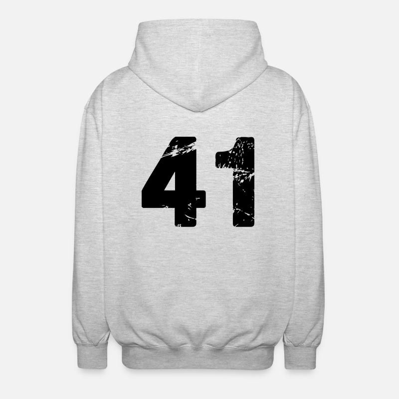 41 - Veste à capuche unisexe - gris clair chiné
