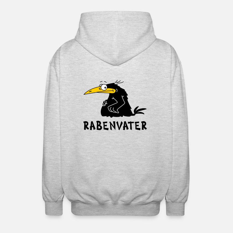 Rabenvater - Veste à capuche unisexe - gris clair chiné