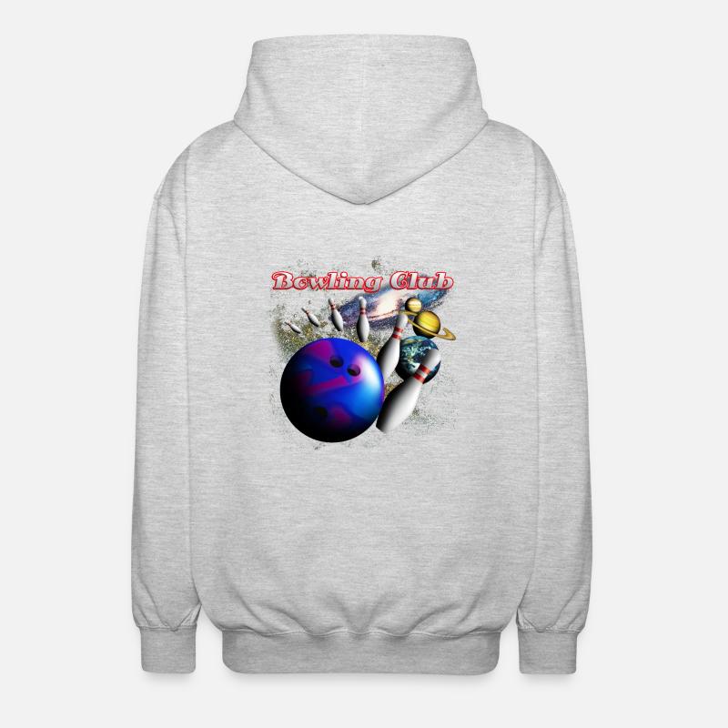 bowling_space_a - Unisex Hooded Jacket - light heather grey