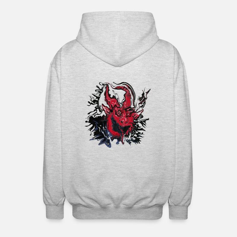 devil - Veste à capuche unisexe - gris clair chiné