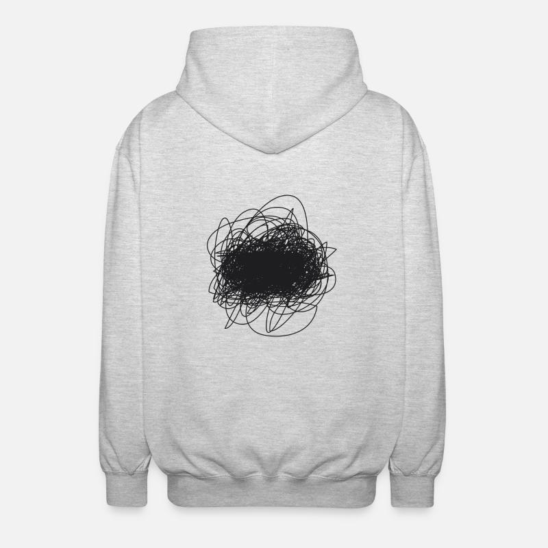 Scribble - Unisex Hooded Jacket - light heather grey