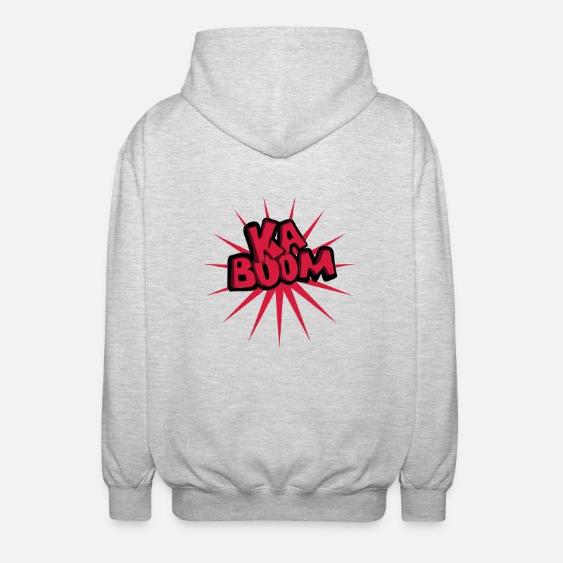 kaboom - Unisex Kapuzenjacke - Hellgrau meliert