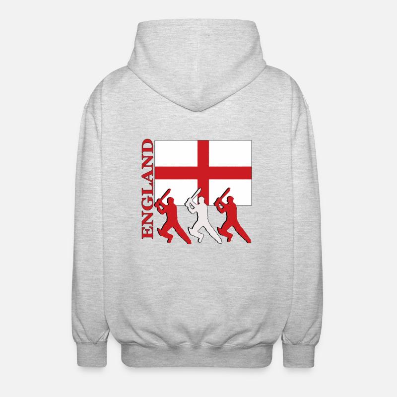 Angleterre joueurs de cricket - Veste à capuche unisexe - gris clair chiné