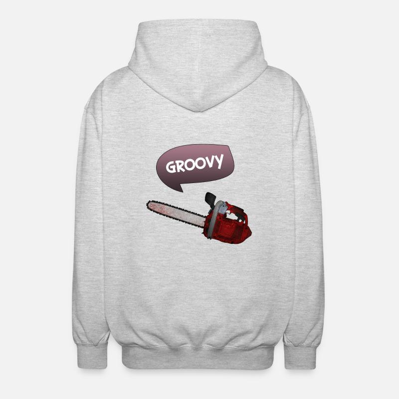 Evil dead - Groovy chains - Unisex Kapuzenjacke - Hellgrau meliert