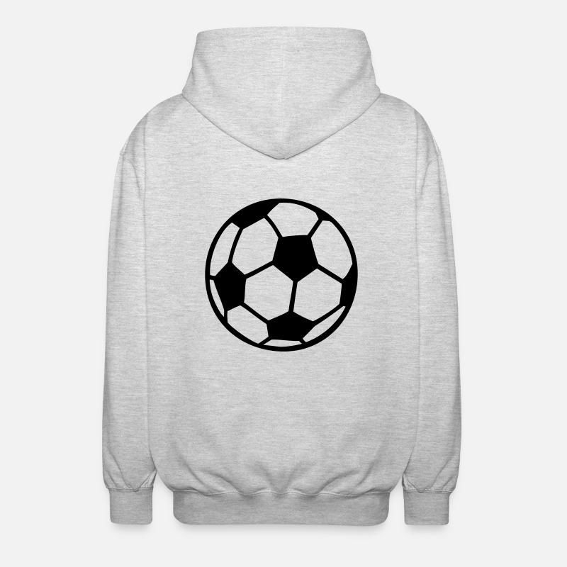 Fußball - Unisex Kapuzenjacke - Hellgrau meliert