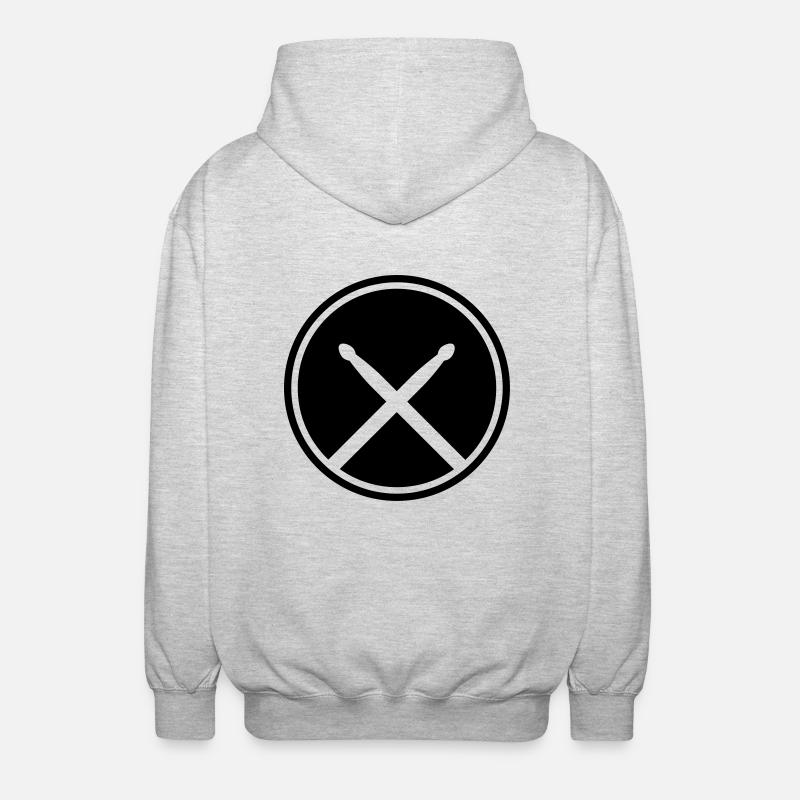 Drumstick circle - Unisex Kapuzenjacke - Hellgrau meliert