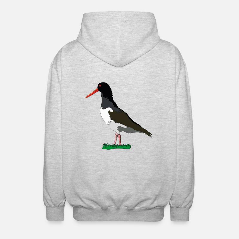 Austernfischer - Unisex Kapuzenjacke - Hellgrau meliert
