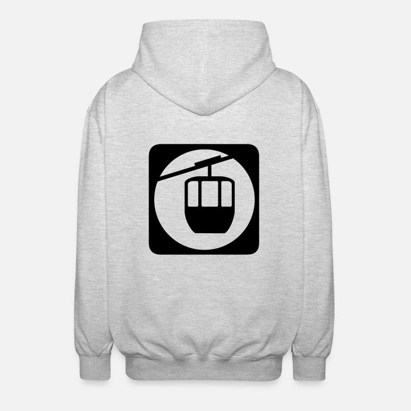 Cologne Cable Car icon - Unisex Hooded Jacket - light heather grey