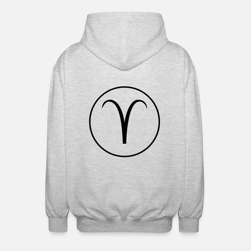 Signe du zodiaque Bélier ! - Veste à capuche unisexe - gris clair chiné
