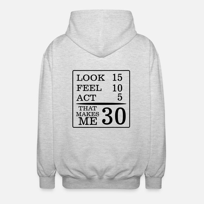 30 ANS ET SI FRAÎCHE ! - Veste à capuche unisexe - gris clair chiné