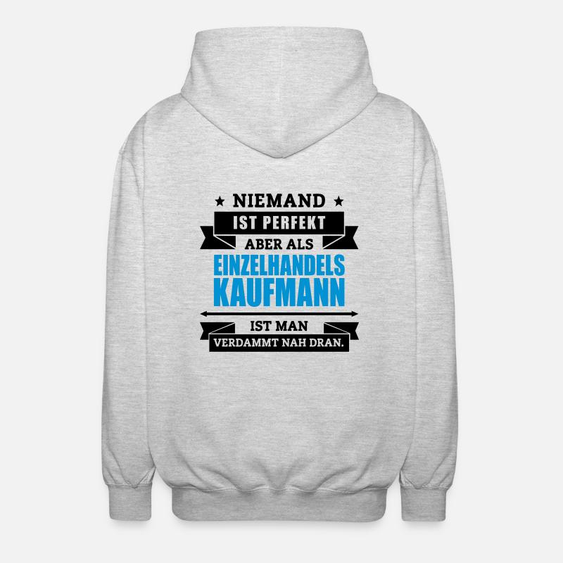 Fun Einzelhandelskaufmann - Unisex Kapuzenjacke - Hellgrau meliert
