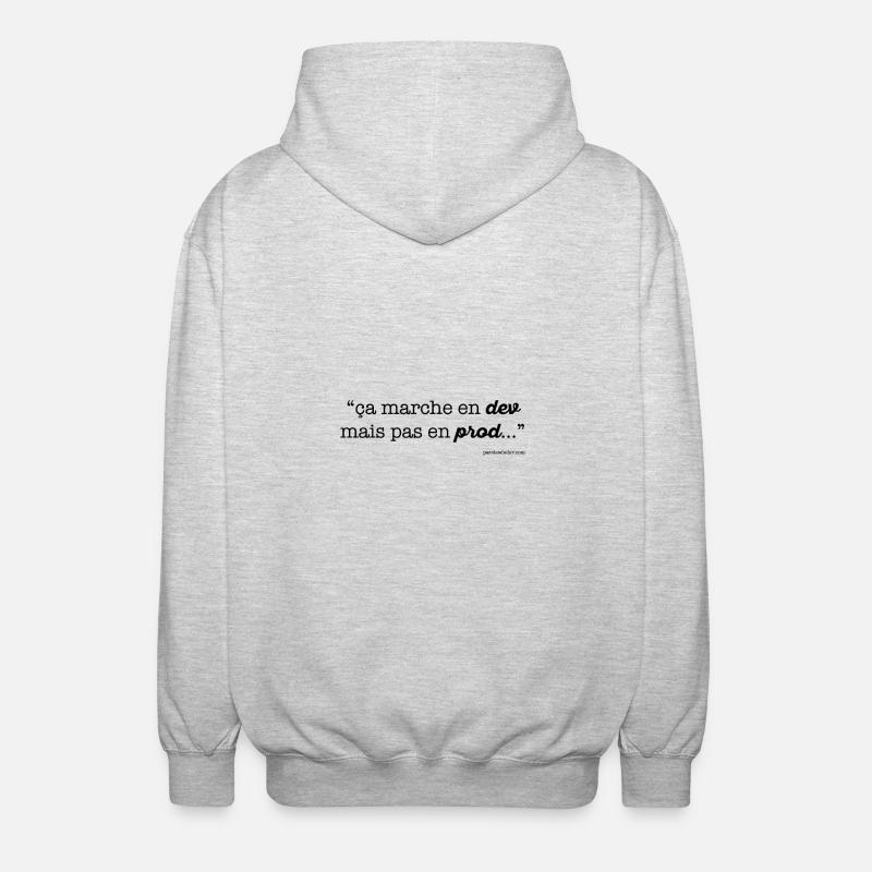 ça marche en dev... - Veste à capuche unisexe - gris clair chiné