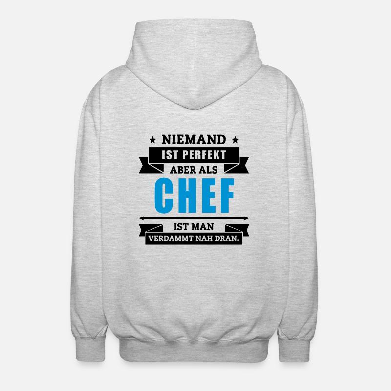 Funshirt Chef - Unisex Kapuzenjacke - Hellgrau meliert