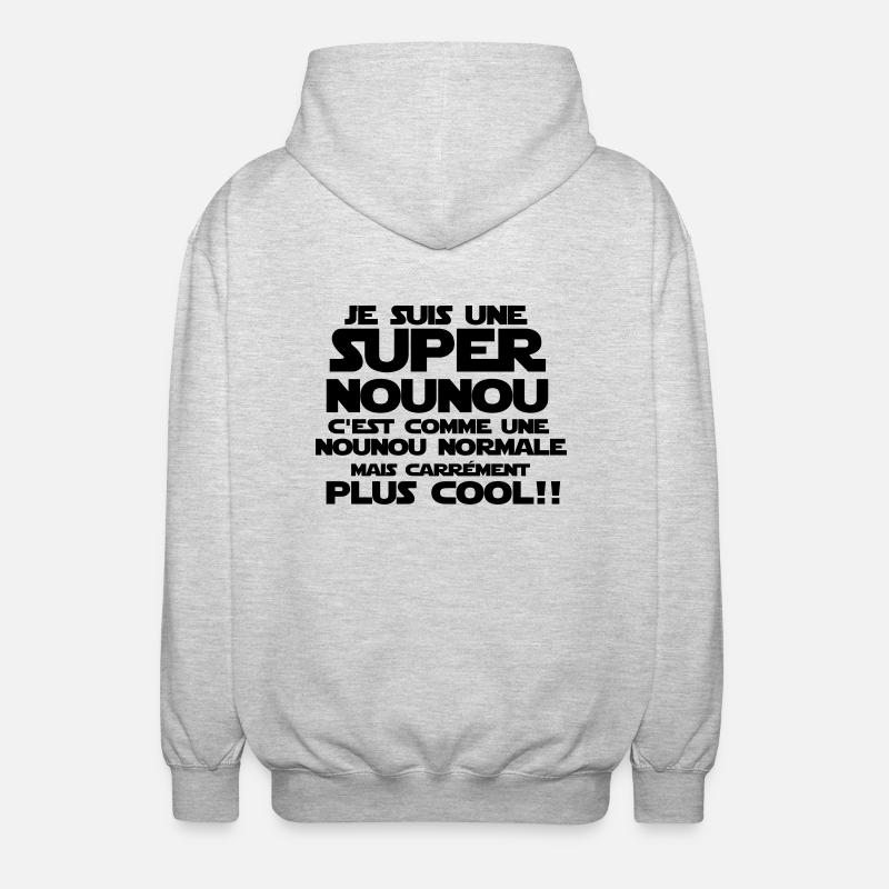 une nounou carrément plus cool - Veste à capuche unisexe - gris clair chiné
