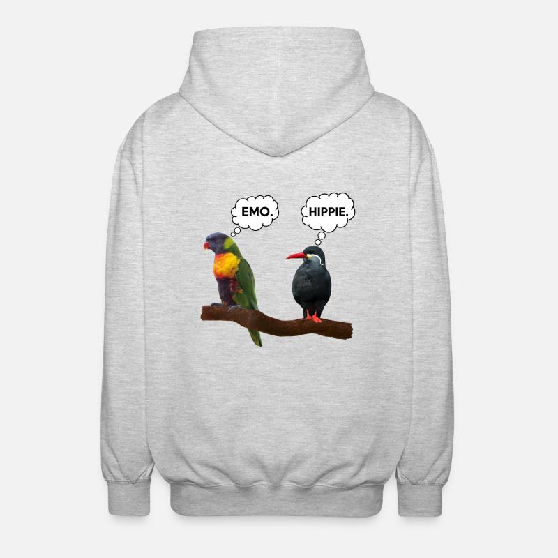 Emo | Hippie - Unisex Kapuzenjacke - Hellgrau meliert