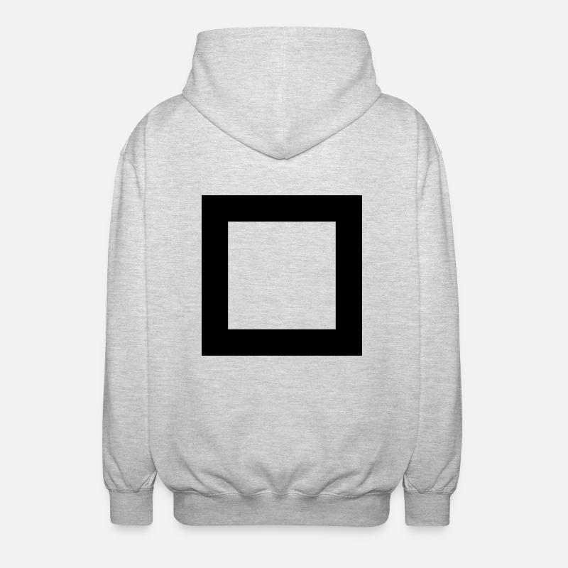 square - Unisex Kapuzenjacke - Hellgrau meliert