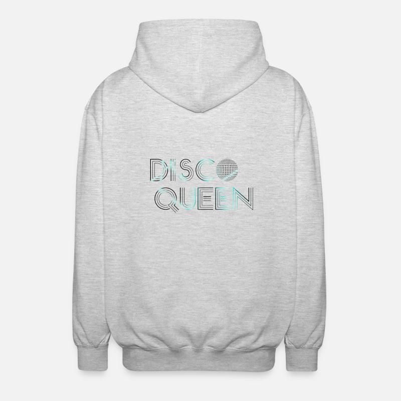 Disco Queen Neon Blue - Unisex Kapuzenjacke - Hellgrau meliert