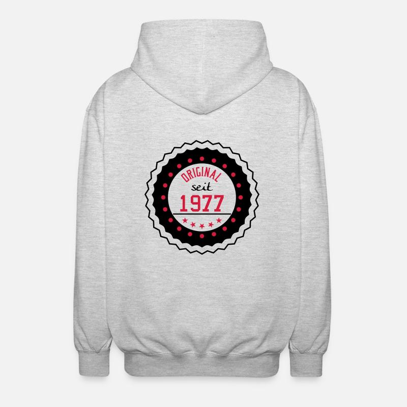 Original seit 1977 - Unisex Kapuzenjacke - Hellgrau meliert