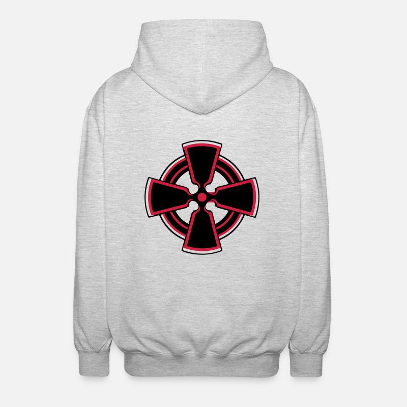 celtic_cross - Unisex Kapuzenjacke - Hellgrau meliert