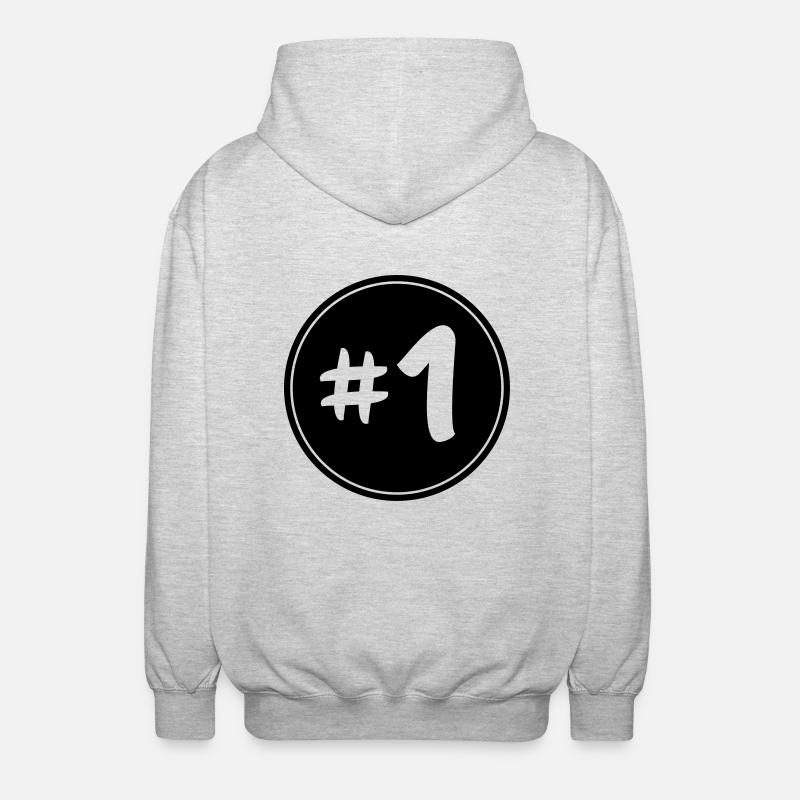 Number One! - Unisex Kapuzenjacke - Hellgrau meliert