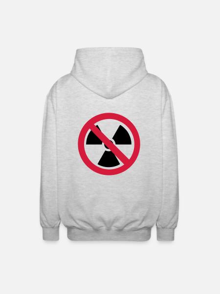 No atomic energy - Unisex Hooded Jacket - light heather grey
