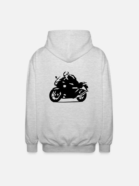 biker - Unisex Hooded Jacket - light heather grey