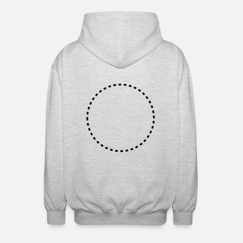 dashed_circle_1c - Unisex Kapuzenjacke - Hellgrau meliert