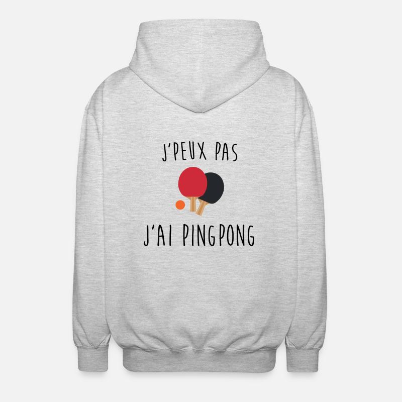 j'peux pas j'ai pingpong - Veste à capuche unisexe - gris clair chiné