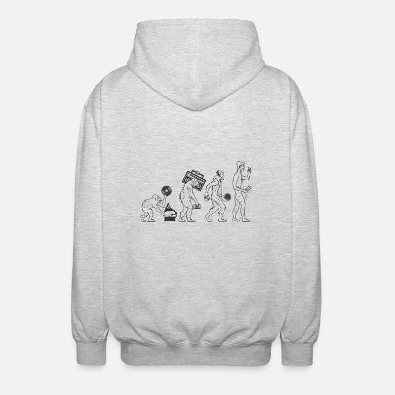 Musique évolution - Veste à capuche unisexe - gris clair chiné