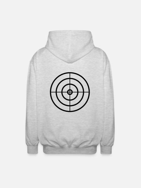 TARGET PAINTBALL ZIELSCHEIBE - Unisex Kapuzenjacke - Hellgrau meliert
