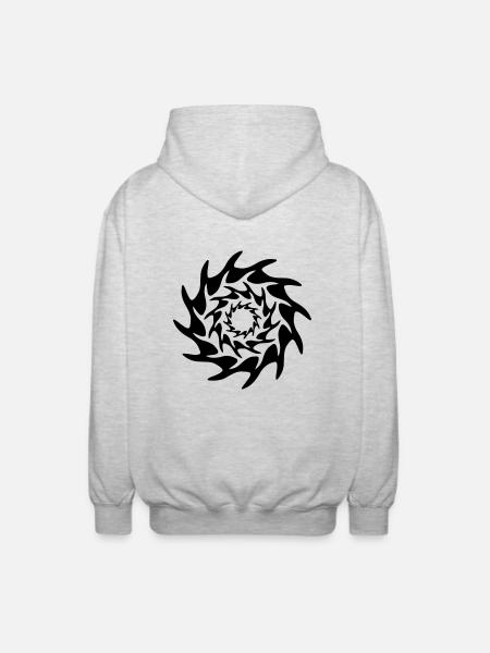 magical_forrest_three - Unisex Kapuzenjacke - Hellgrau meliert