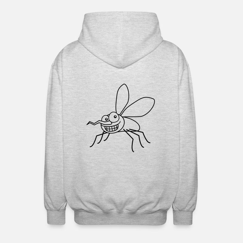 grin_mosquito_1c - Unisex Kapuzenjacke - Hellgrau meliert
