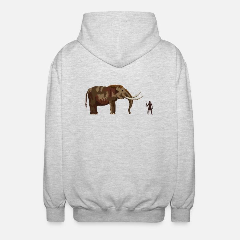 Mammoth and hunter - Unisex Hooded Jacket - light heather grey