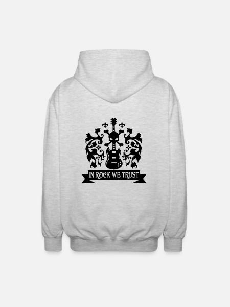 In Rock We Trust - Unisex Hooded Jacket - light heather grey