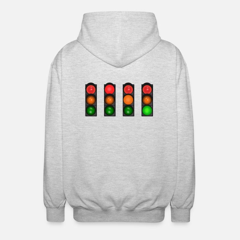 Ampel - Unisex Kapuzenjacke - Hellgrau meliert