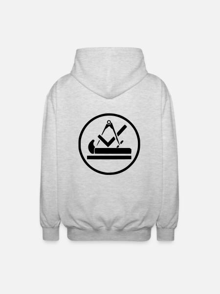 Tischler - Unisex Kapuzenjacke - Hellgrau meliert